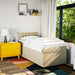 Pat box spring cu saltea, crem, 100x200 cm, textil - WALTI WALTI