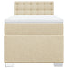 Pat box spring cu saltea, crem, 100x200 cm, textil - WALTI WALTI