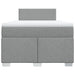 Pat box spring cu saltea, gri deschis, 120x190 cm, textil - WALTI WALTI