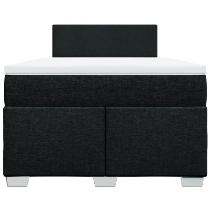 Pat box spring cu saltea, negru, 120x190 cm, catifea WALTI