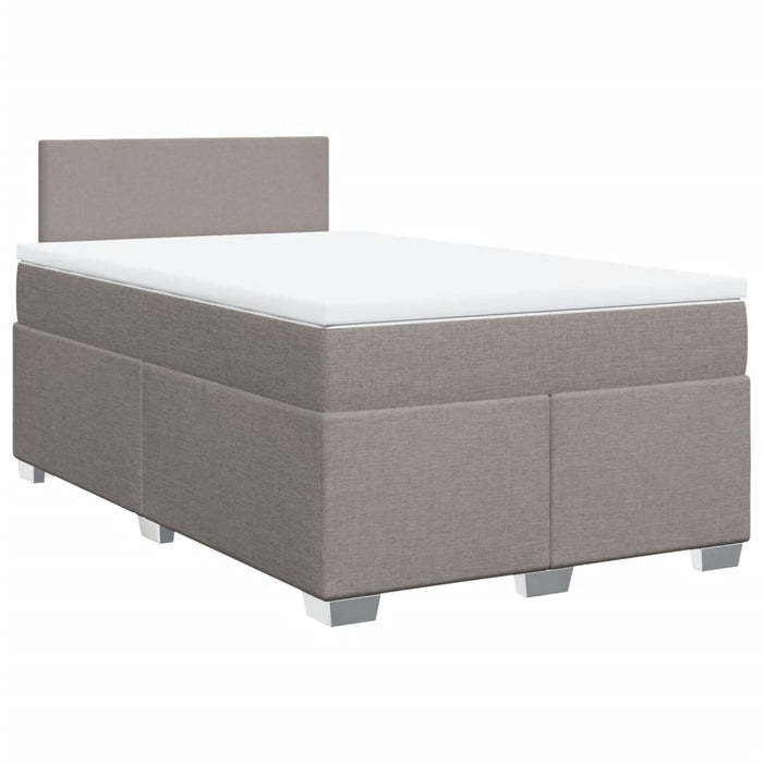 Pat box spring cu saltea, taupe, 120x190 cm material textil WALTI