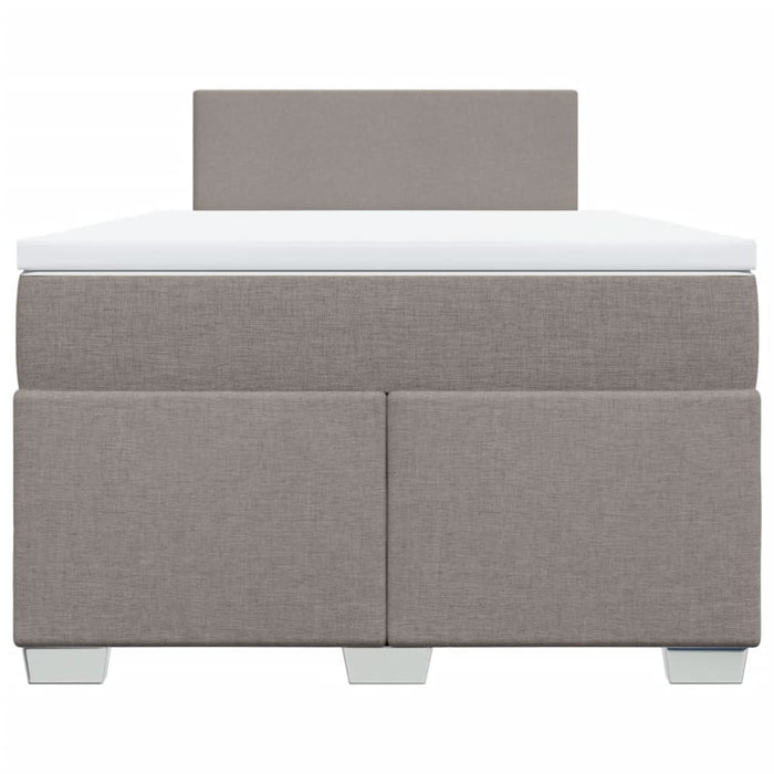 Pat box spring cu saltea, taupe, 120x190 cm material textil WALTI