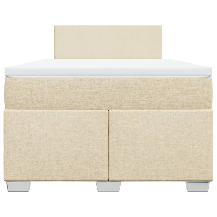 Pat continental cu saltea, crem, 120x190 cm, textil - WALTI WALTI