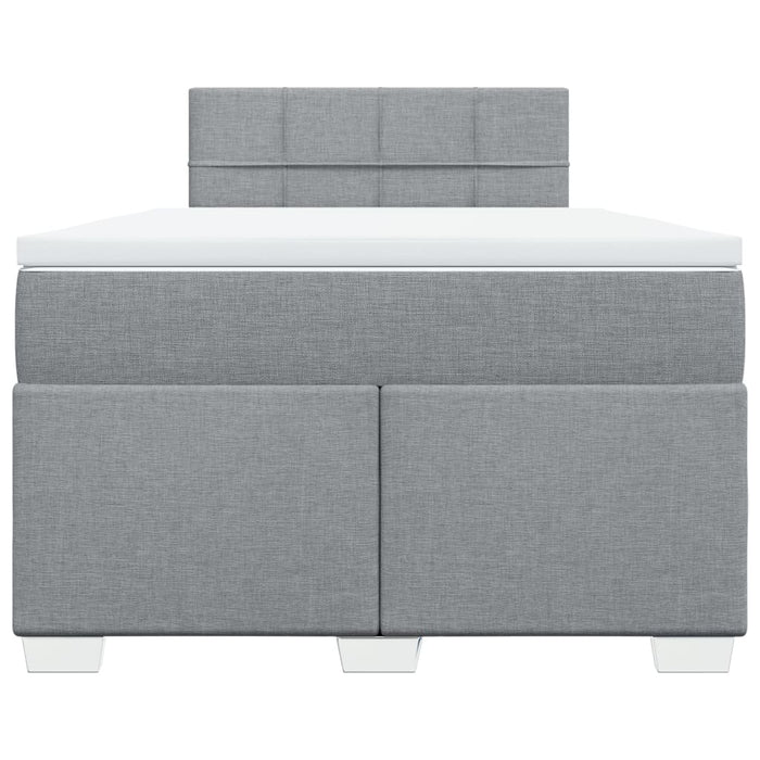 Pat box spring cu saltea, gri deschis, 120x190 cm, textil - WALTI WALTI