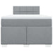 Pat box spring cu saltea, gri deschis, 120x190 cm, textil - WALTI WALTI
