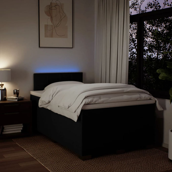 Pat box spring cu saltea, negru, 120x190 cm, catifea - WALTI WALTI