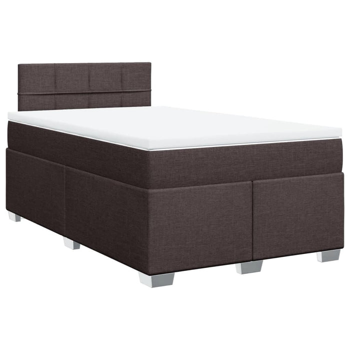 Pat box spring cu saltea, maro închis, 120x190 cm, textil - WALTI WALTI