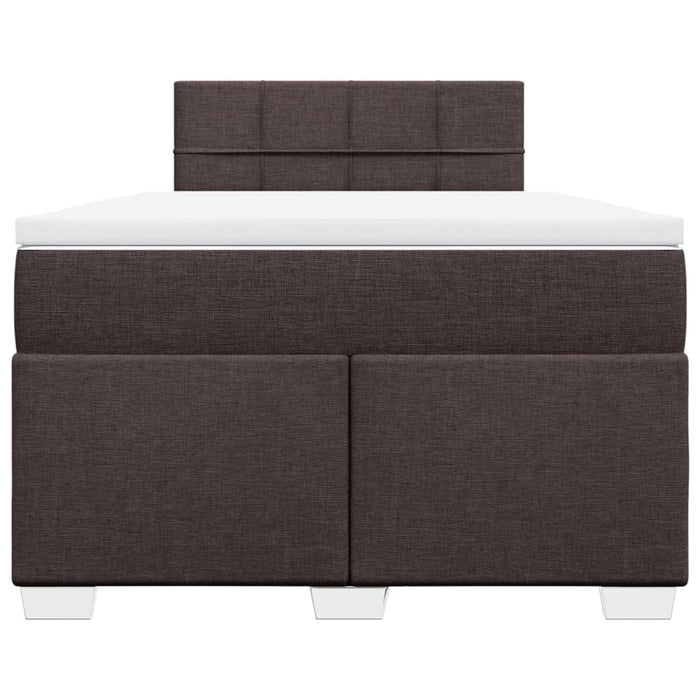 Pat box spring cu saltea, maro închis, 120x190 cm, textil - WALTI WALTI