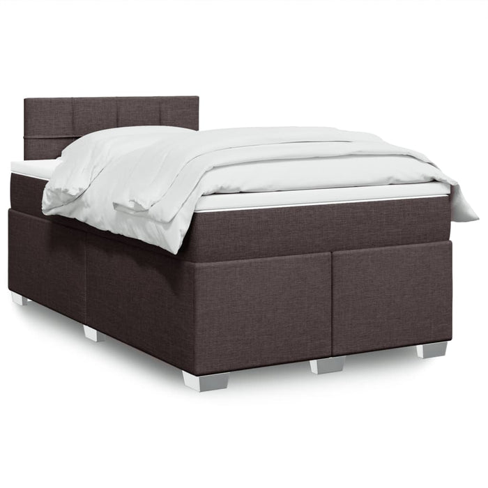 Pat box spring cu saltea, maro închis, 120x190 cm, textil - WALTI WALTI
