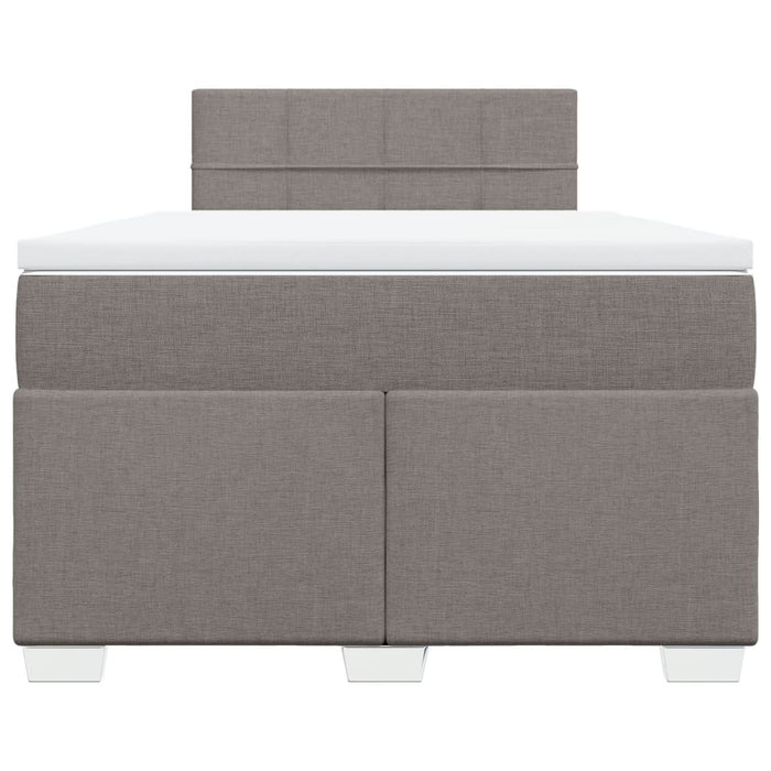 Pat box spring cu saltea, taupe, 120x190 cm material textil - WALTI WALTI