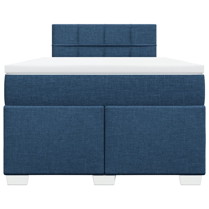 Pat box spring cu saltea, albastru, 120x190 cm, material textil - WALTI WALTI