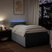 Pat box spring cu saltea, gri deschis, 120x190 cm, textil - WALTI WALTI