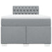 Pat box spring cu saltea, gri deschis, 120x190 cm, textil - WALTI WALTI