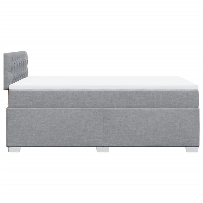 Pat box spring cu saltea, gri deschis, 120x190 cm, textil - WALTI WALTI