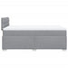 Pat box spring cu saltea, gri deschis, 120x190 cm, textil - WALTI WALTI