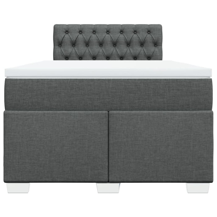 Pat box spring cu saltea, gri închis, 120x190 cm, textil - WALTI WALTI