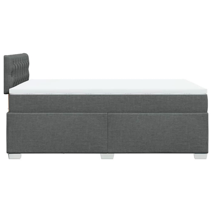 Pat box spring cu saltea, gri închis, 120x190 cm, textil - WALTI WALTI