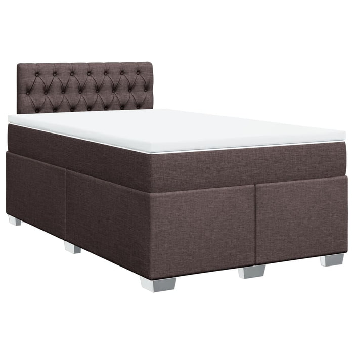 Pat box spring cu saltea, maro închis, 120x190 cm, textil - WALTI WALTI