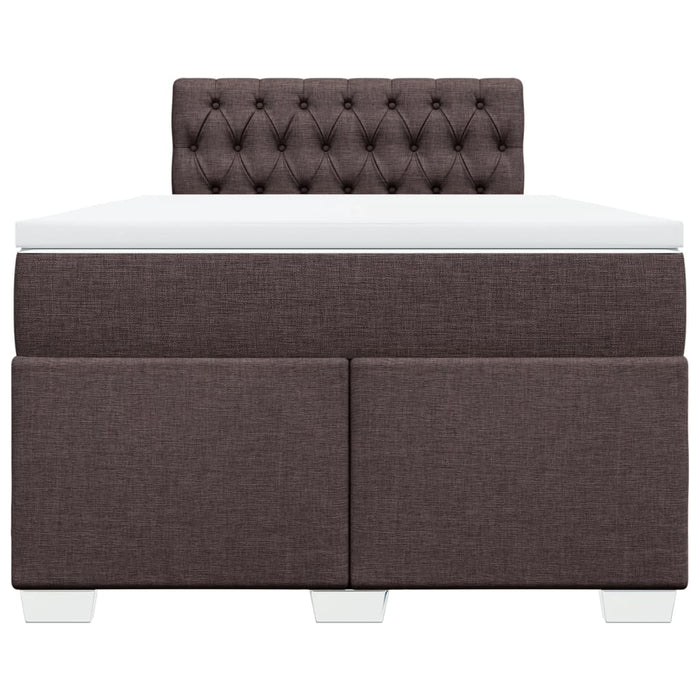 Pat box spring cu saltea, maro închis, 120x190 cm, textil - WALTI WALTI