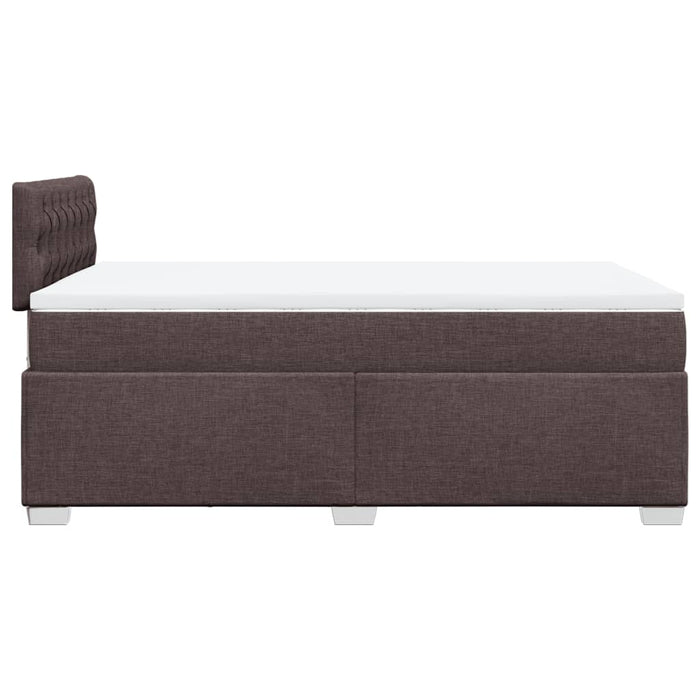 Pat box spring cu saltea, maro închis, 120x190 cm, textil - WALTI WALTI