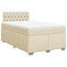 Pat continental cu saltea, crem, 120x190 cm, textil - WALTI WALTI