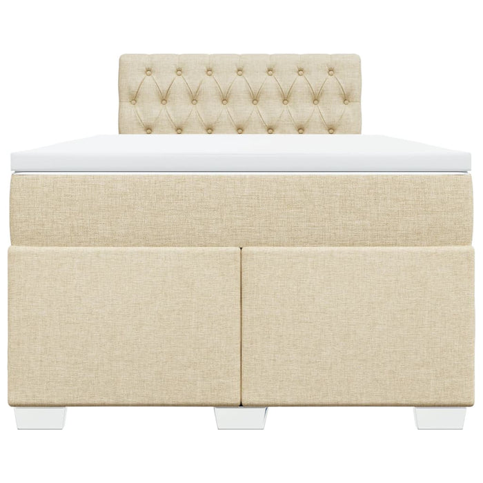 Pat continental cu saltea, crem, 120x190 cm, textil - WALTI WALTI
