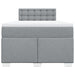 Pat box spring cu saltea, gri deschis, 120x190 cm, textil - WALTI WALTI
