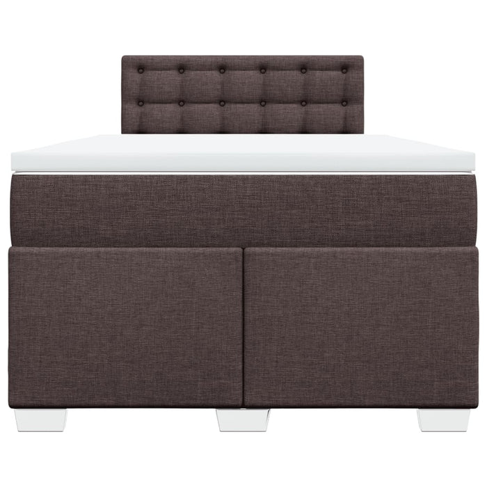 Pat box spring cu saltea, maro închis, 120x190 cm, textil - WALTI WALTI