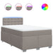 Pat box spring cu saltea, taupe, 120x190 cm material textil - WALTI WALTI