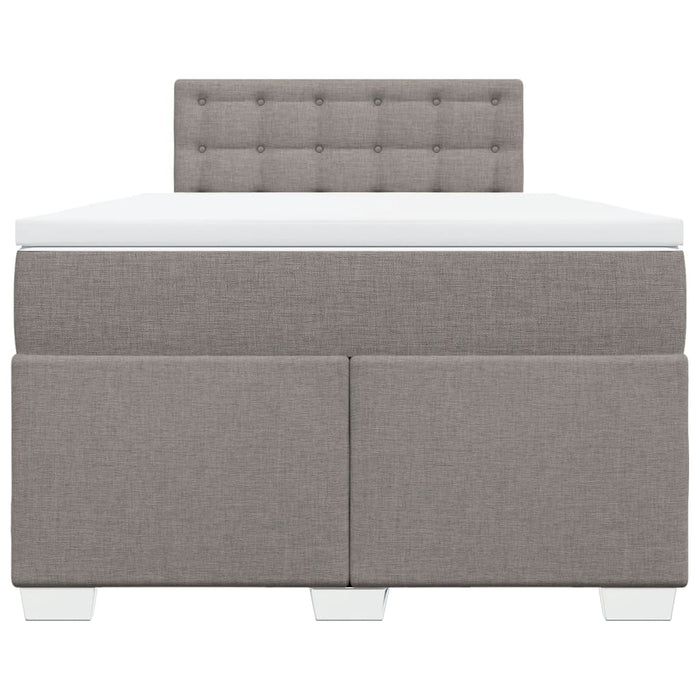 Pat box spring cu saltea, taupe, 120x190 cm material textil - WALTI WALTI