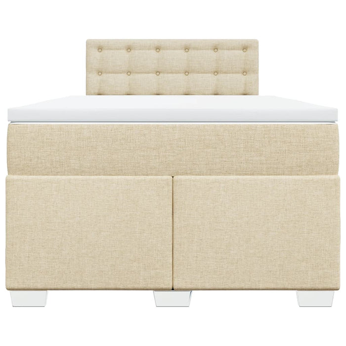 Pat continental cu saltea, crem, 120x190 cm, textil - WALTI WALTI
