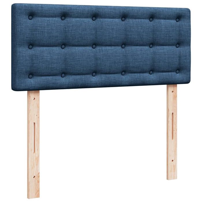 Pat box spring cu saltea, albastru, 120x190 cm, material textil - WALTI WALTI