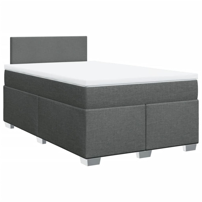 Pat box spring cu saltea, gri închis, 120x200 cm, textil - WALTI WALTI