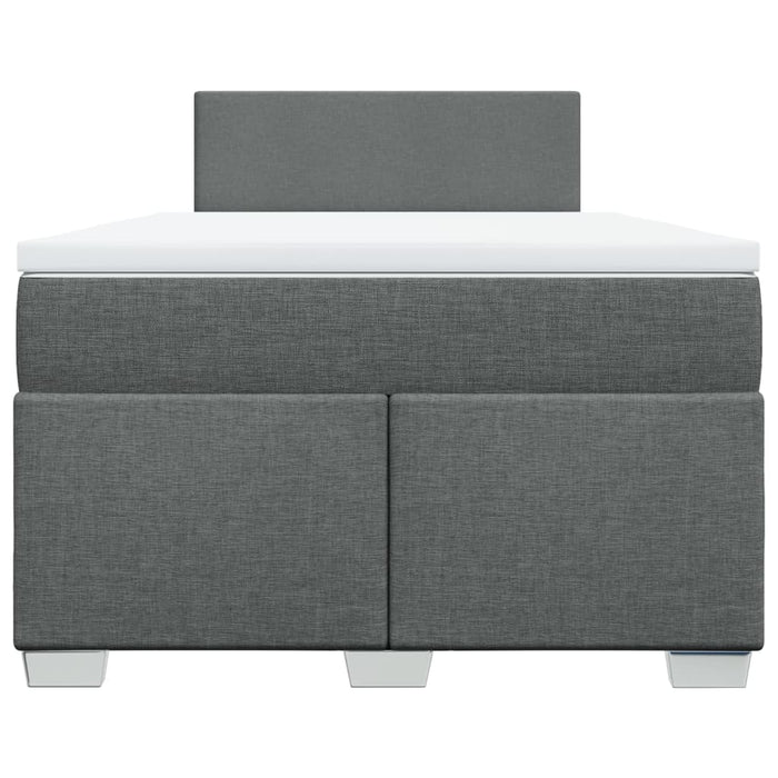 Pat box spring cu saltea, gri închis, 120x200 cm, textil - WALTI WALTI
