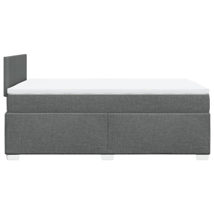 Pat box spring cu saltea, gri închis, 120x200 cm, textil - WALTI WALTI