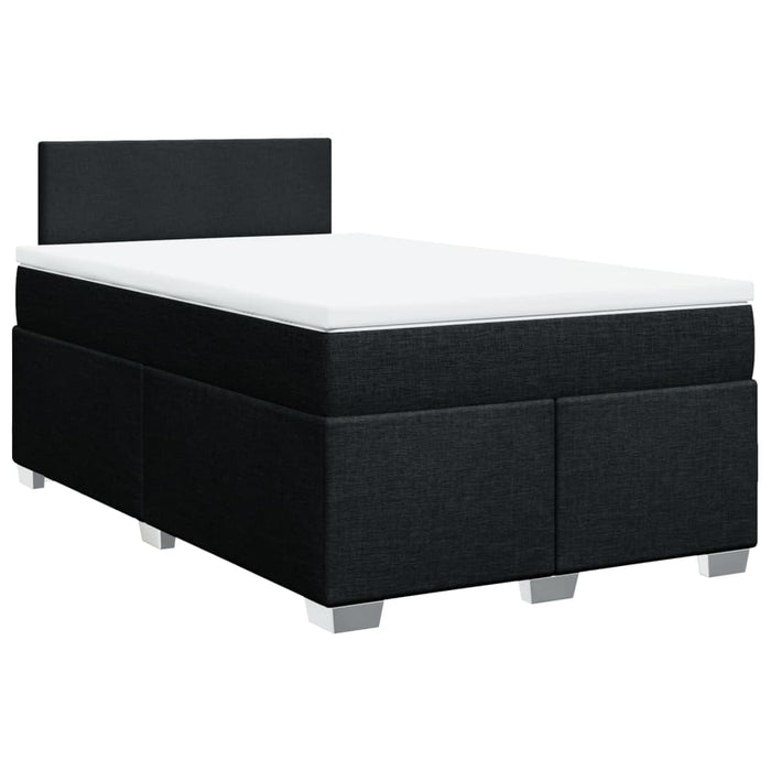 Pat box spring cu saltea, negru, 120x200 cm, textil - WALTI WALTI