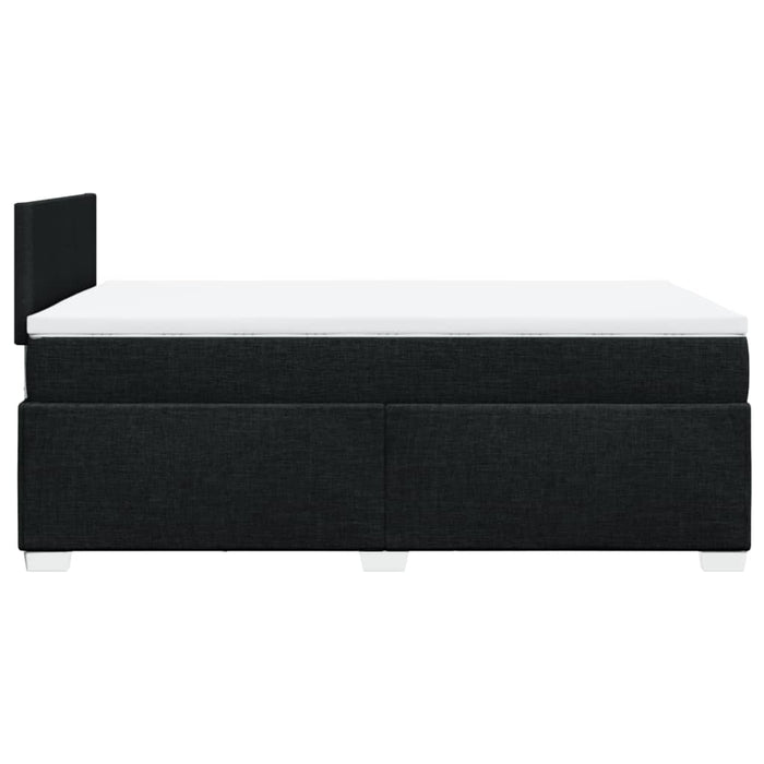 Pat box spring cu saltea, negru, 120x200 cm, textil - WALTI WALTI