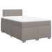 Pat box spring cu saltea, gri taupe, 120x200 cm, textil - WALTI WALTI