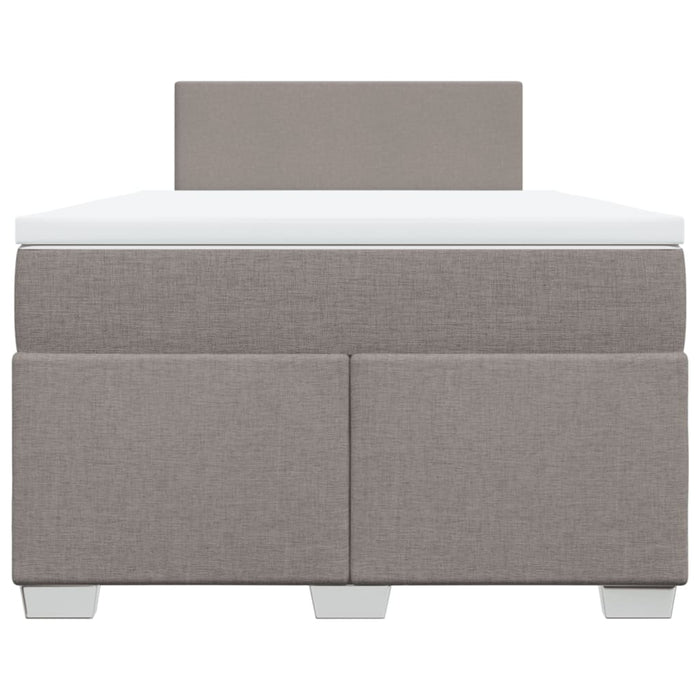 Pat box spring cu saltea, gri taupe, 120x200 cm, textil - WALTI WALTI
