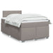 Pat box spring cu saltea, gri taupe, 120x200 cm, textil - WALTI WALTI