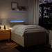 Pat box spring cu saltea, crem, 120x200 cm, textil - WALTI WALTI