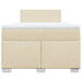 Pat box spring cu saltea, crem, 120x200 cm, textil - WALTI WALTI