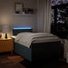 Pat box spring cu saltea, albastru, 120x200 cm, textil - WALTI WALTI