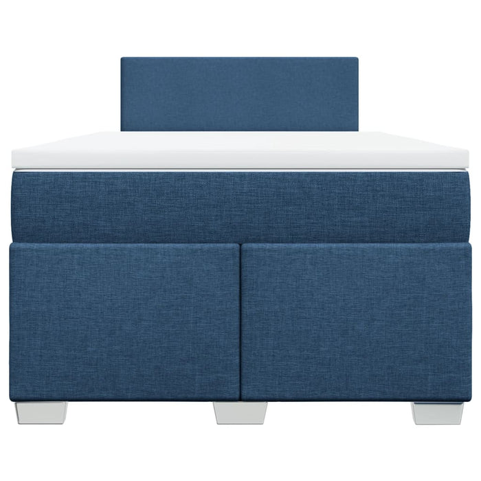 Pat box spring cu saltea, albastru, 120x200 cm, textil - WALTI WALTI
