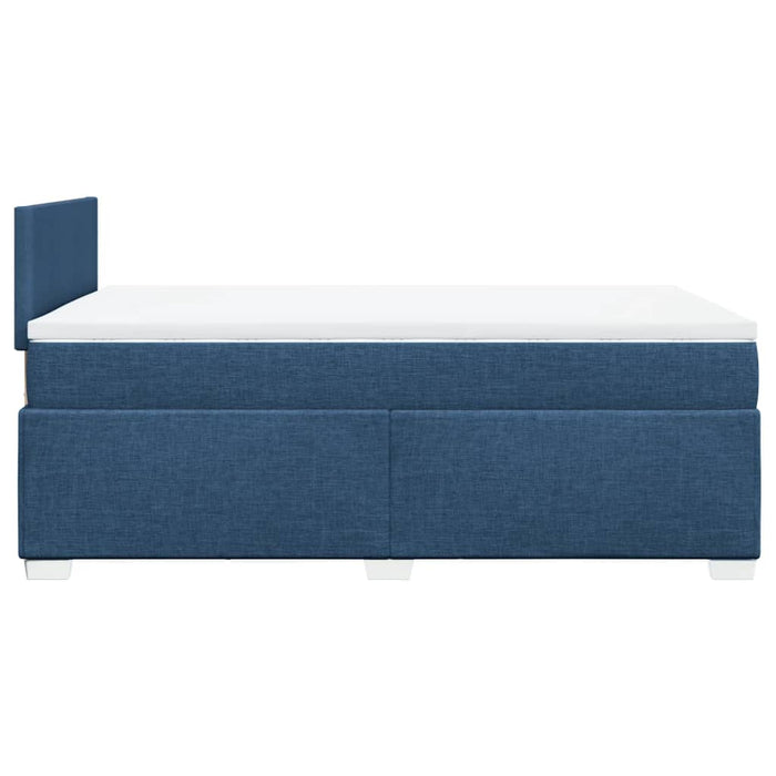 Pat box spring cu saltea, albastru, 120x200 cm, textil - WALTI WALTI