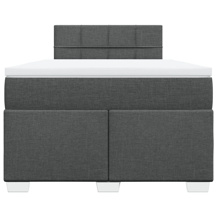 Pat box spring cu saltea, gri închis, 120x200 cm, textil - WALTI WALTI