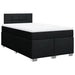 Pat box spring cu saltea, negru, 120x200 cm, textil - WALTI WALTI