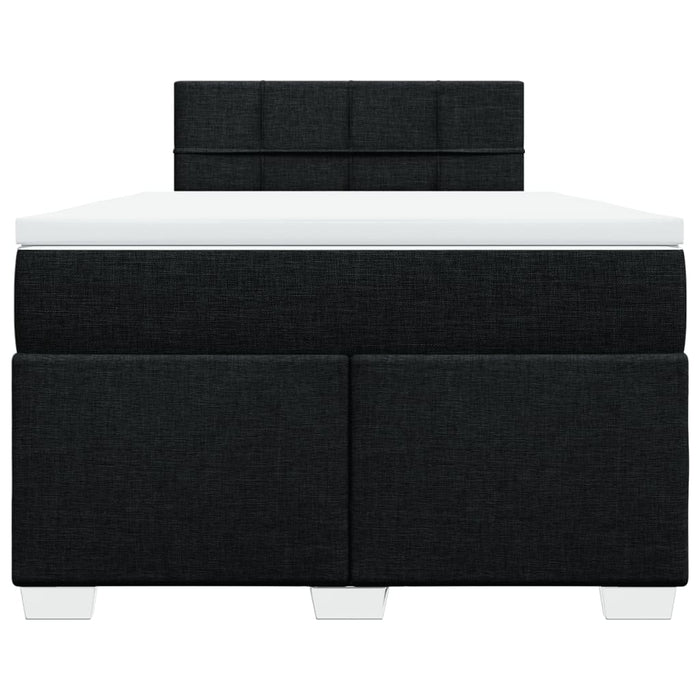 Pat box spring cu saltea, negru, 120x200 cm, textil - WALTI WALTI