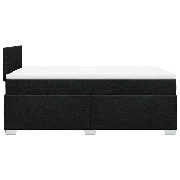 Pat box spring cu saltea, negru, 120x200 cm, textil - WALTI WALTI