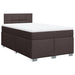 Pat box spring cu saltea, maro închis, 120x200 cm, textil - WALTI WALTI